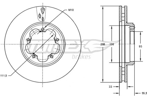 TOMEX Brakes Bremsscheibe
